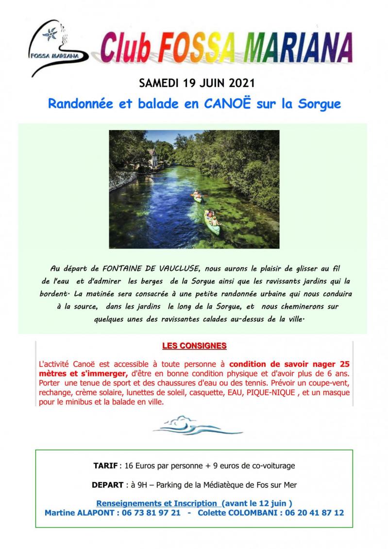 Annonce rando canoe sorgue 1