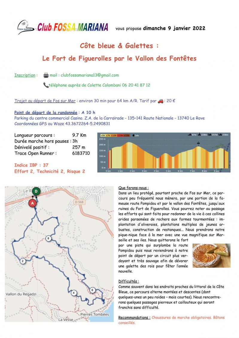 Annonce rando le fort figuerolles par le vallon des fontetes 9 janvier 2022 1 copie