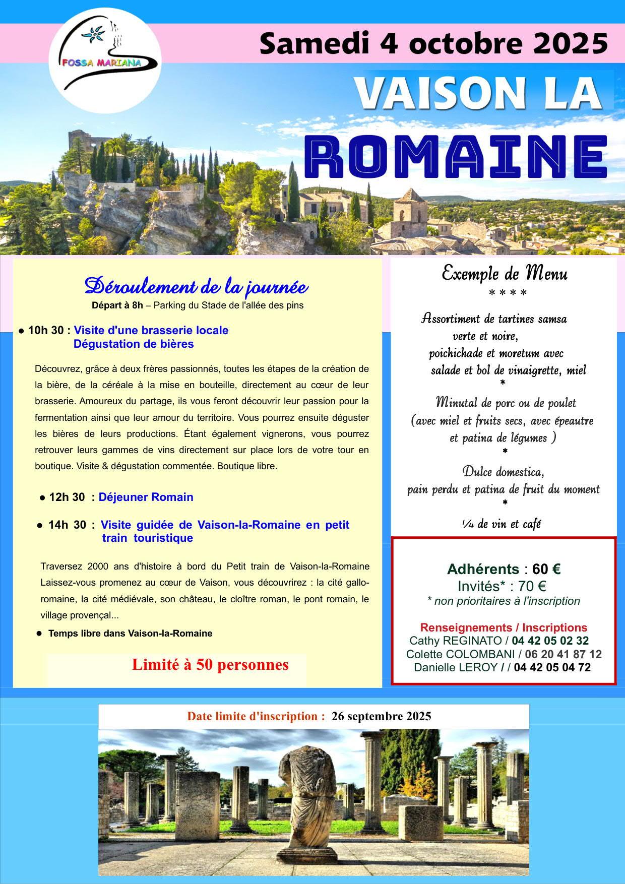 Annonce vaison la romaine 4 oct 2025 1