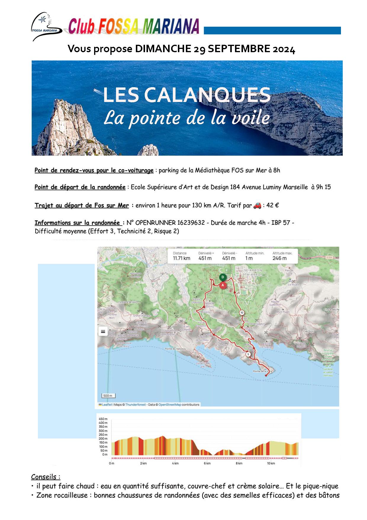 Les calanques pointe de la voile 29 09 24