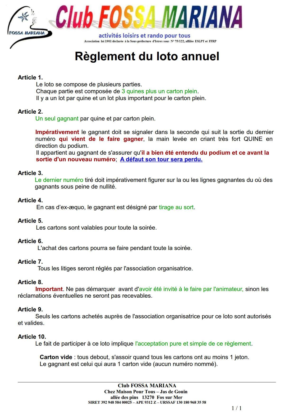 Loto reglement 1