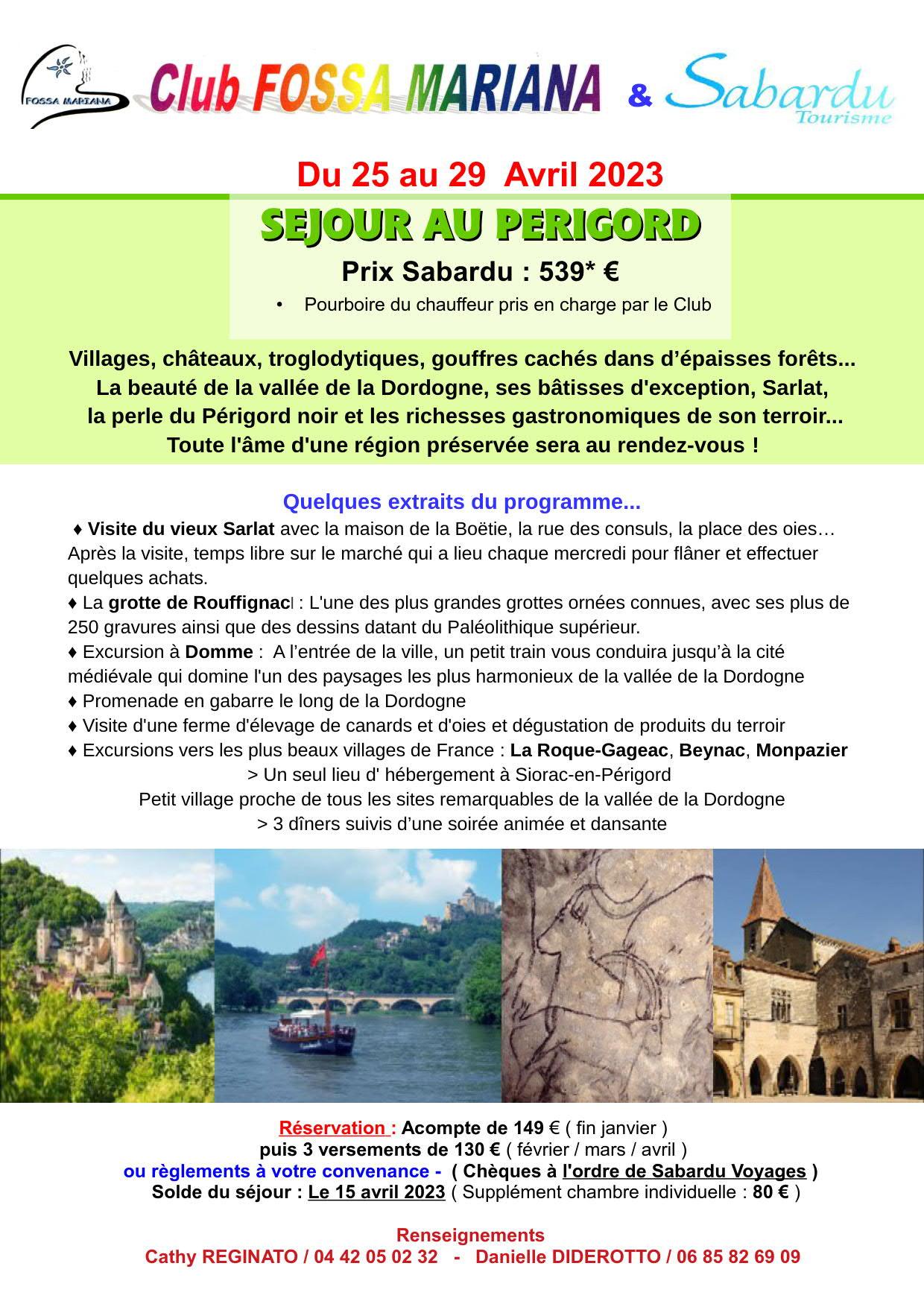 Sejour au perigord 2023 sabardu voyages 1