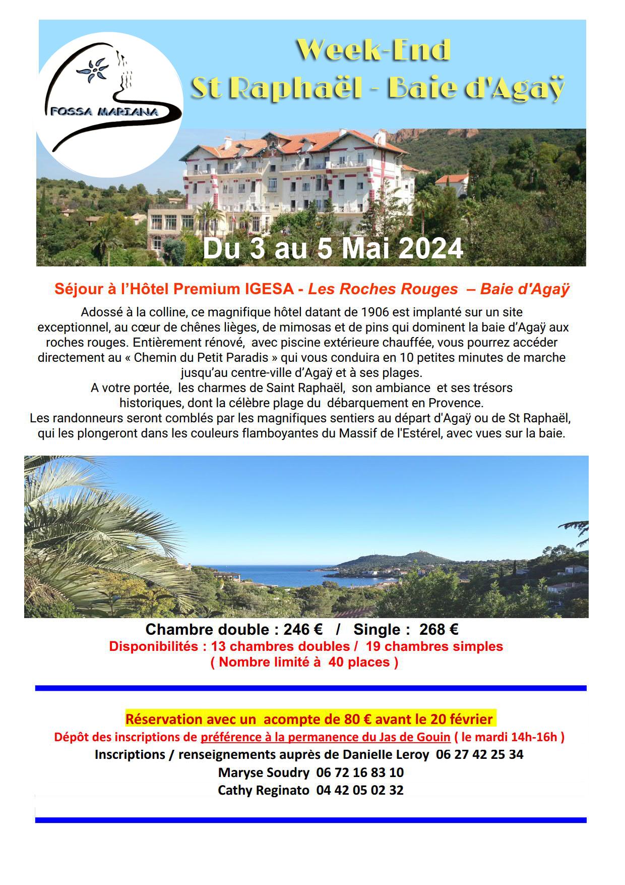 Week end baie d agay du 3 au 5 mai 2024 fiche annonce 1 copie